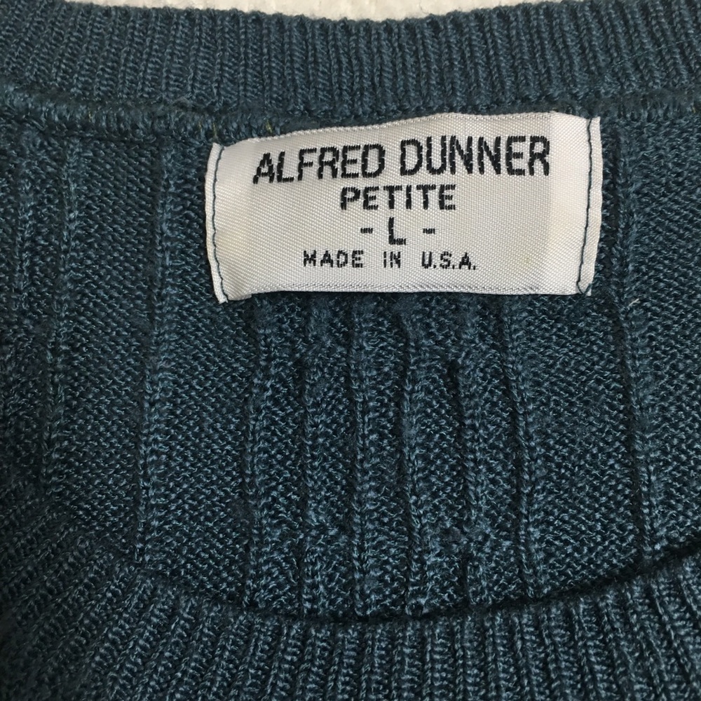 Alfred Dunner, Green, Petite, Large Sweater